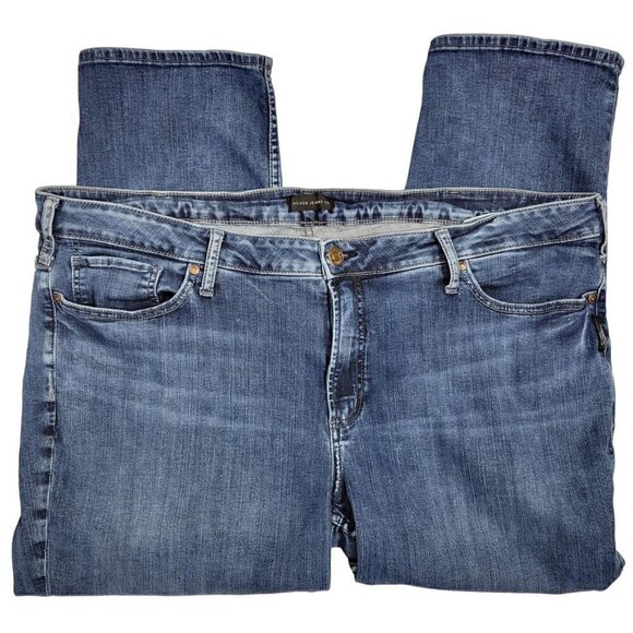 Silver Jean Suki Capri Women's Dark Wash Jeans in a Size 24x23.5 - Picture 1 of 11